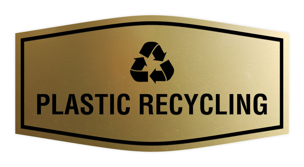 Fancy Plastic Recycling Wall or Door Sign