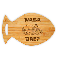 Wasa Bae 14 x 8.5" Fish Shape Cutting Board | Decorative Kitchen Accessory For Sushi Lovers