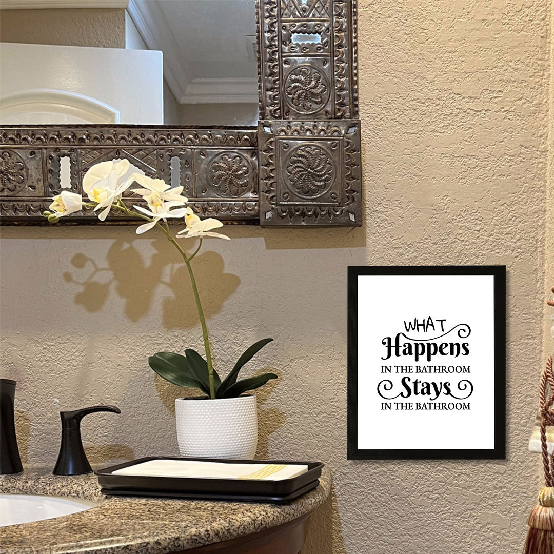 Designs ByLITA What Happens In The Bathroom Stays In The Bathroom, Wall Print Art