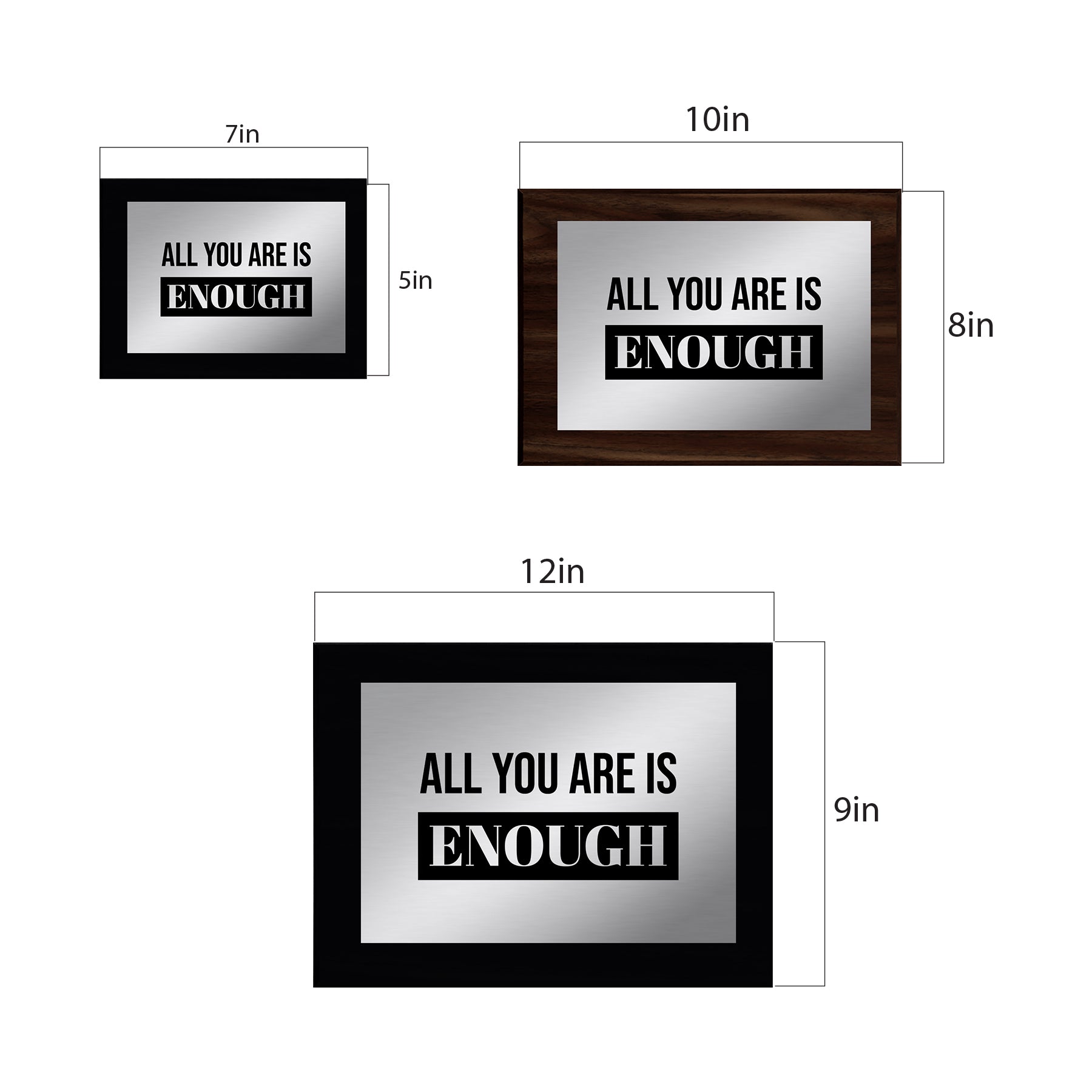 All You Are is Enough Decorative Wall Plaque | Easel Mount Option | Inspirational Affirmation Wall Art