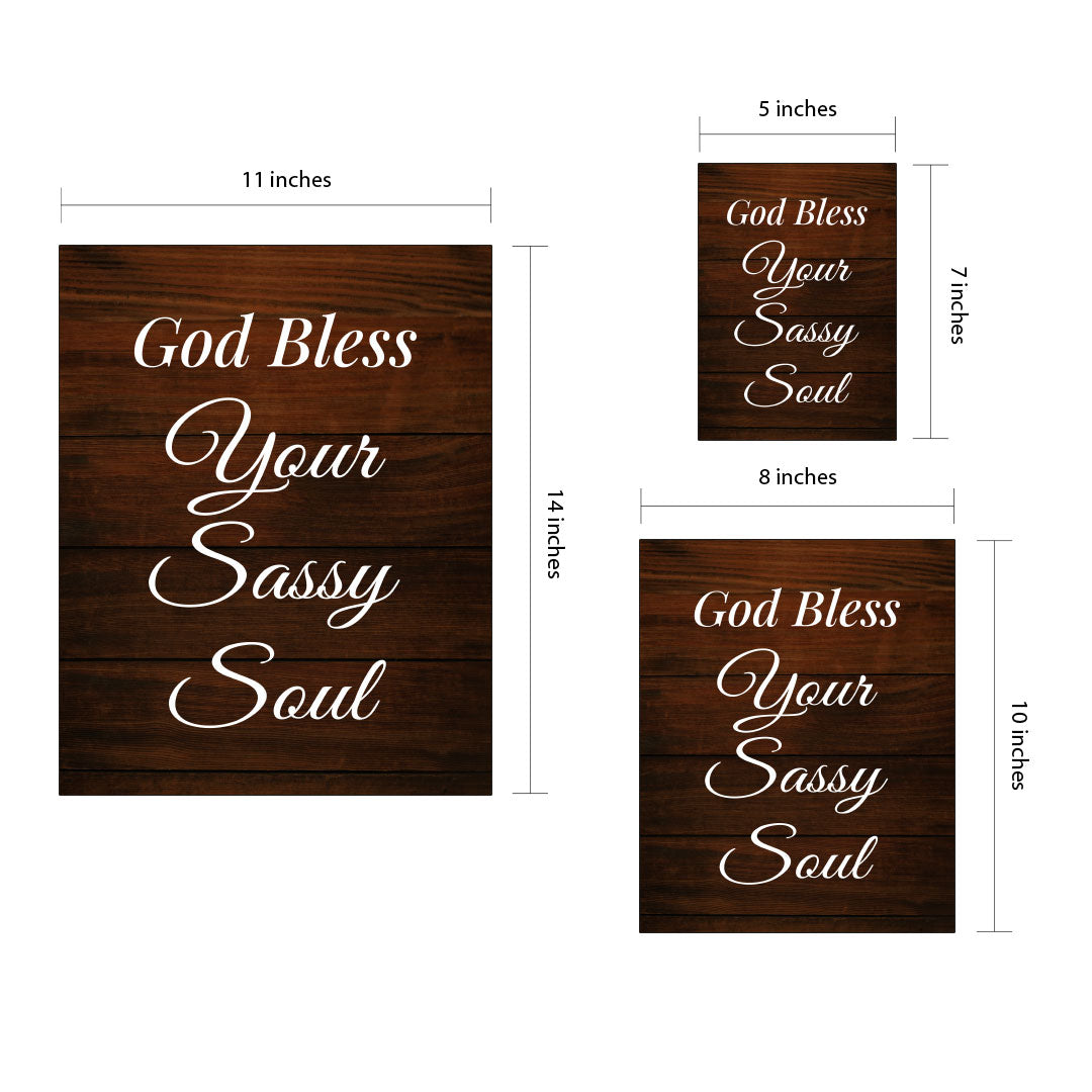 Designs ByLITA God Bless Your Sassy Soul, Wall Print (Framed) | Home Decor