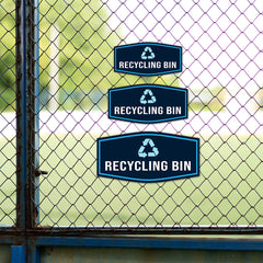 Fancy Plus Recycling Bin Wall or Door Sign Easy Installation | Eco-Friendly Green Awareness