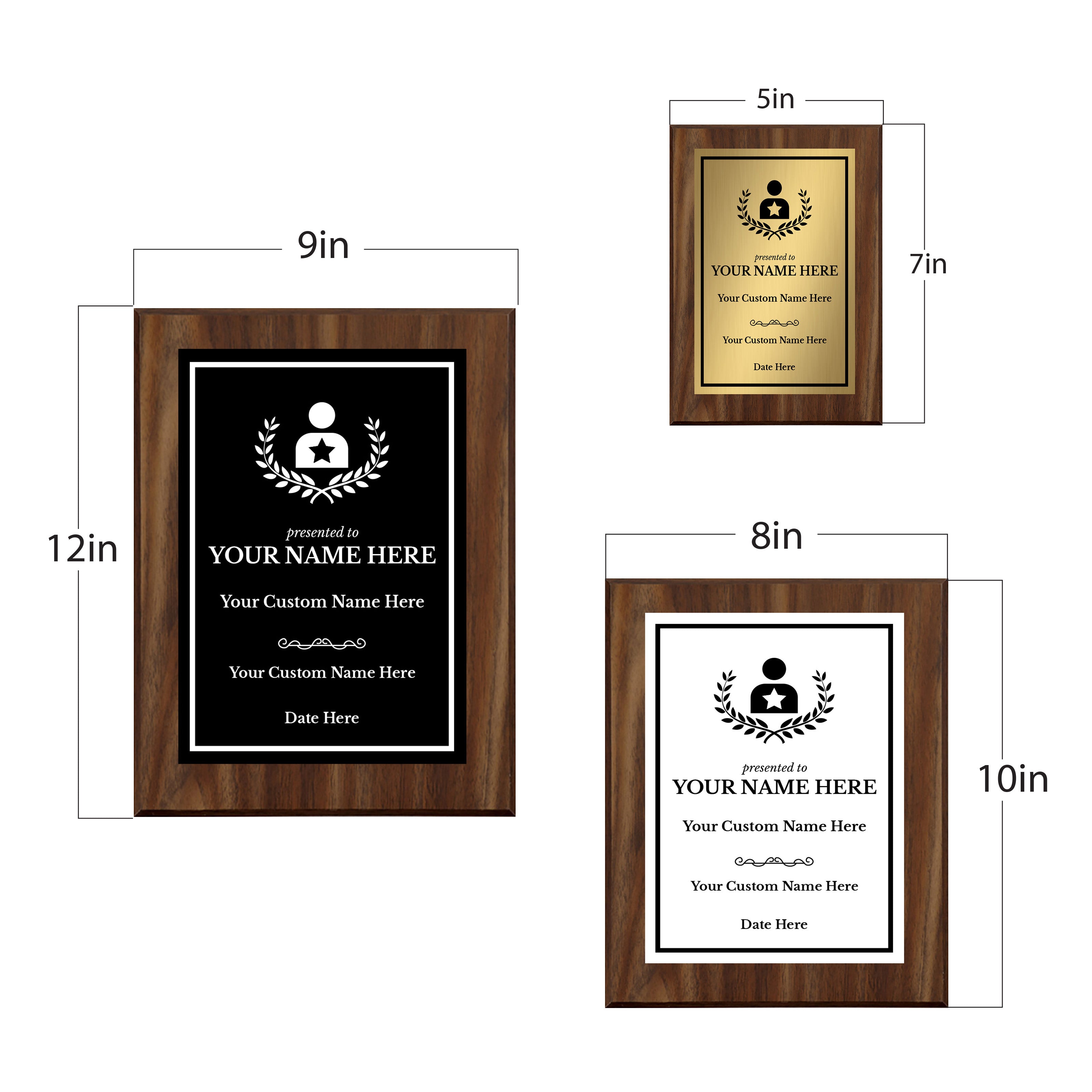 Leadership Customizable Award Plaque | Easel Mount Option | Achievement and Recognition Personalizable Plaques