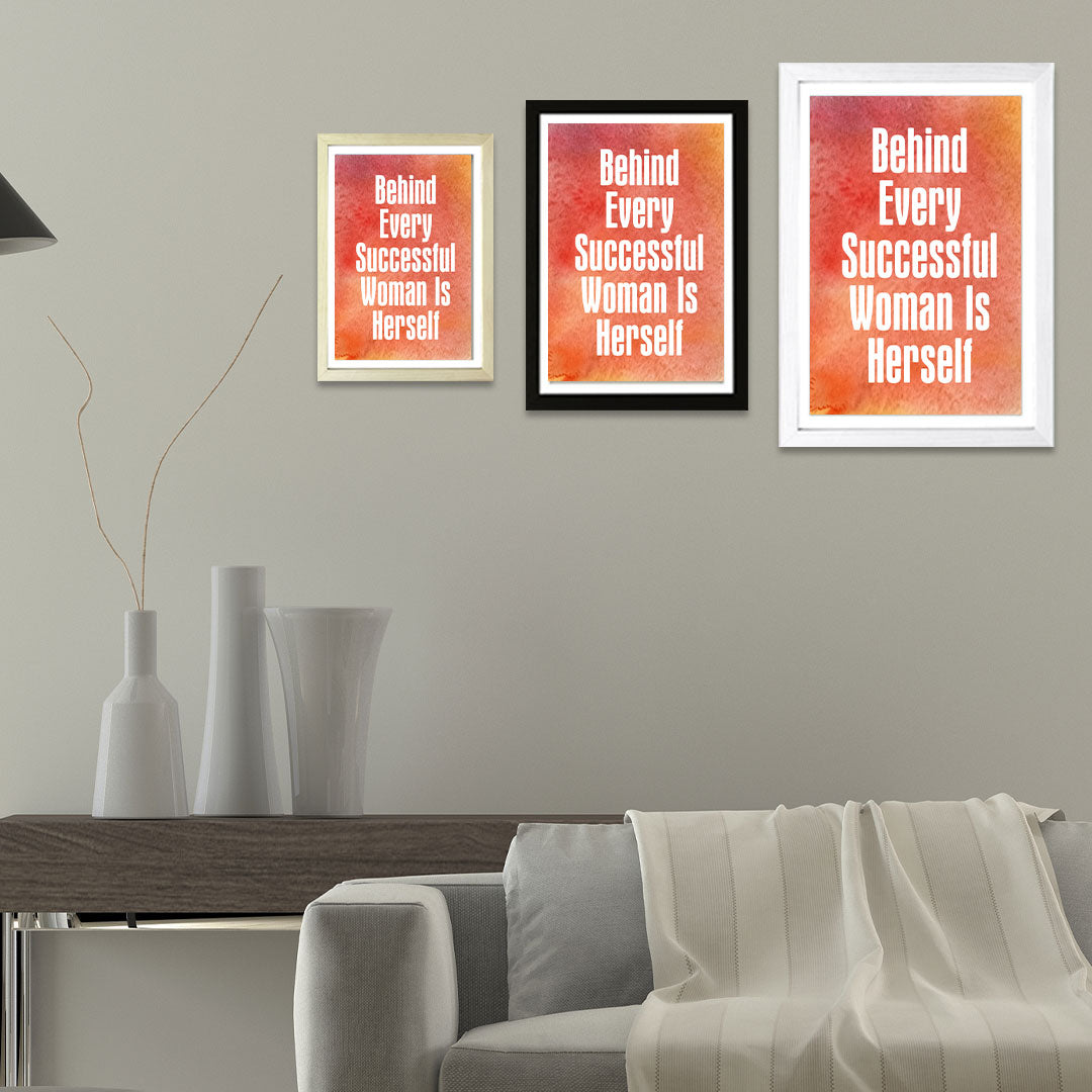 Designs ByLITA Behind Every Successful Woman Is Herself, Wall Print Art | Home Decor