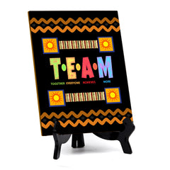 Team Together Everyone Achieves More Table Sign with Acrylic Stand (6x8“) | Classroom & Home Decor