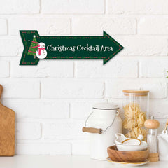 Arrow Plus Customizable Christmas Door or Wall Sign | Holiday Indoor Decoration