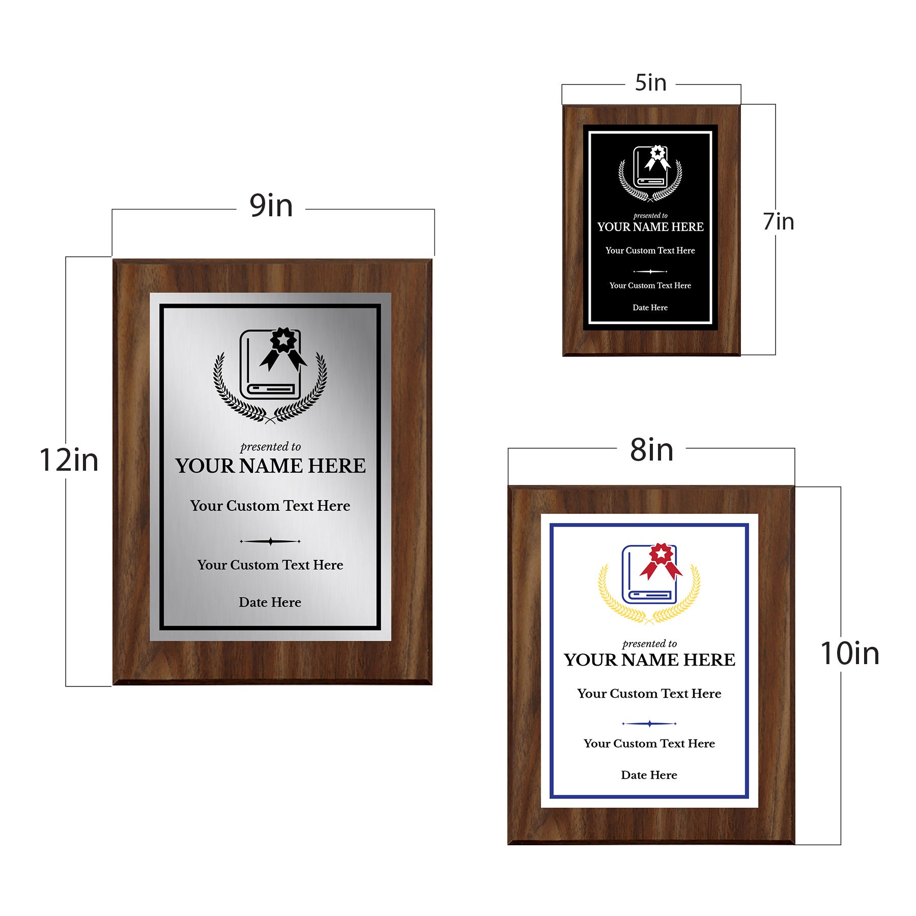 Student Achievement Customizable Wooden Award Plaque | Easel Mount Option | Achievement and Recognition Personalizable Plaques