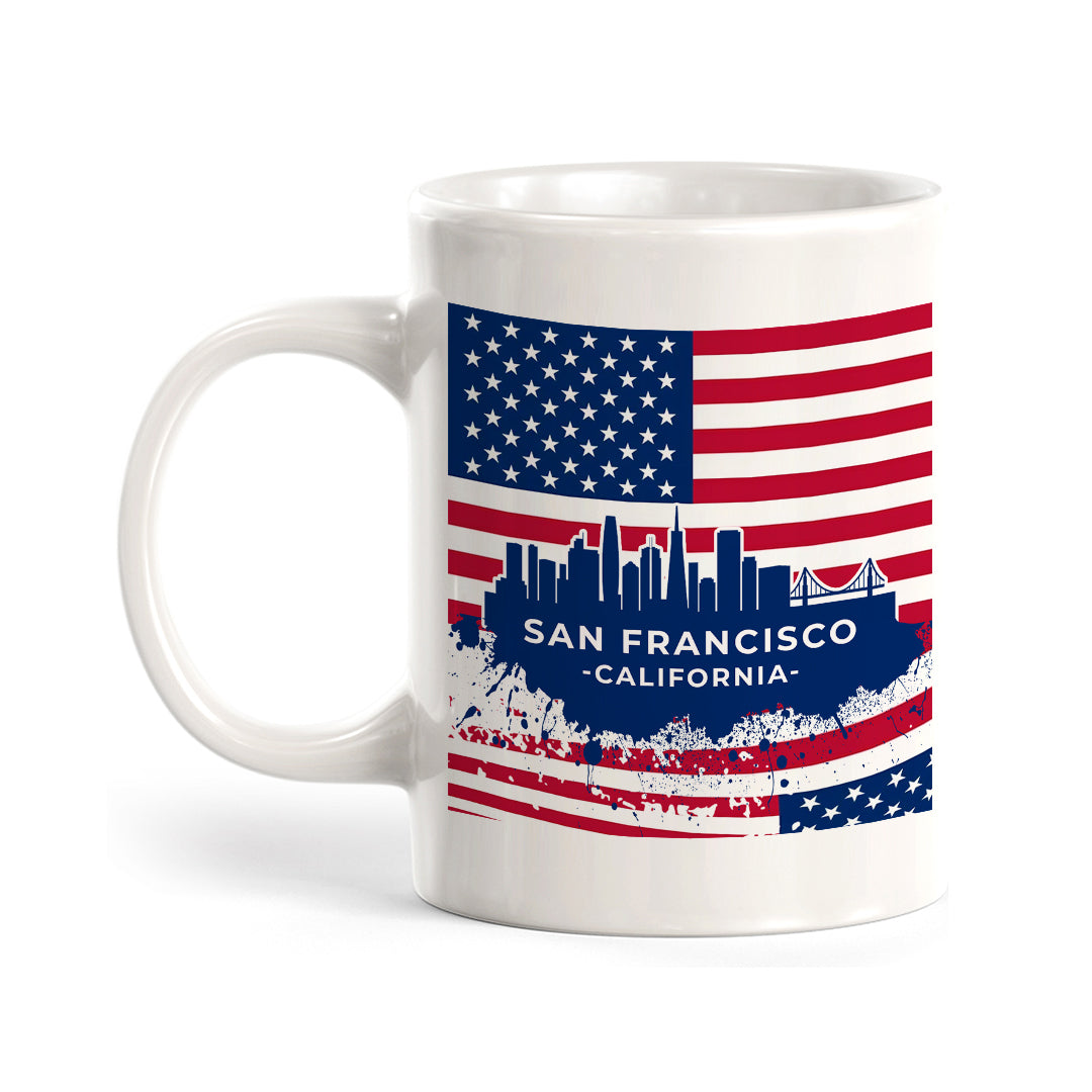 San Francisco, California 11oz Plastic or Ceramic Coffee Mug | Office & Home | American Pride