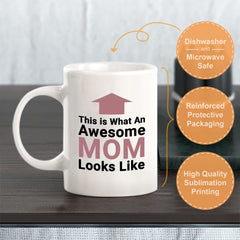 Designs ByLITA This Is What An Awesome Mom Looks Like (Up Arrow vector) 11oz Plastic/Ceramic Coffee Mug