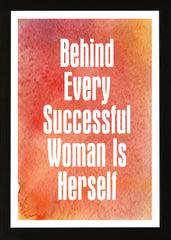 Designs ByLITA Behind Every Successful Woman Is Herself, Wall Print Art | Home Decor