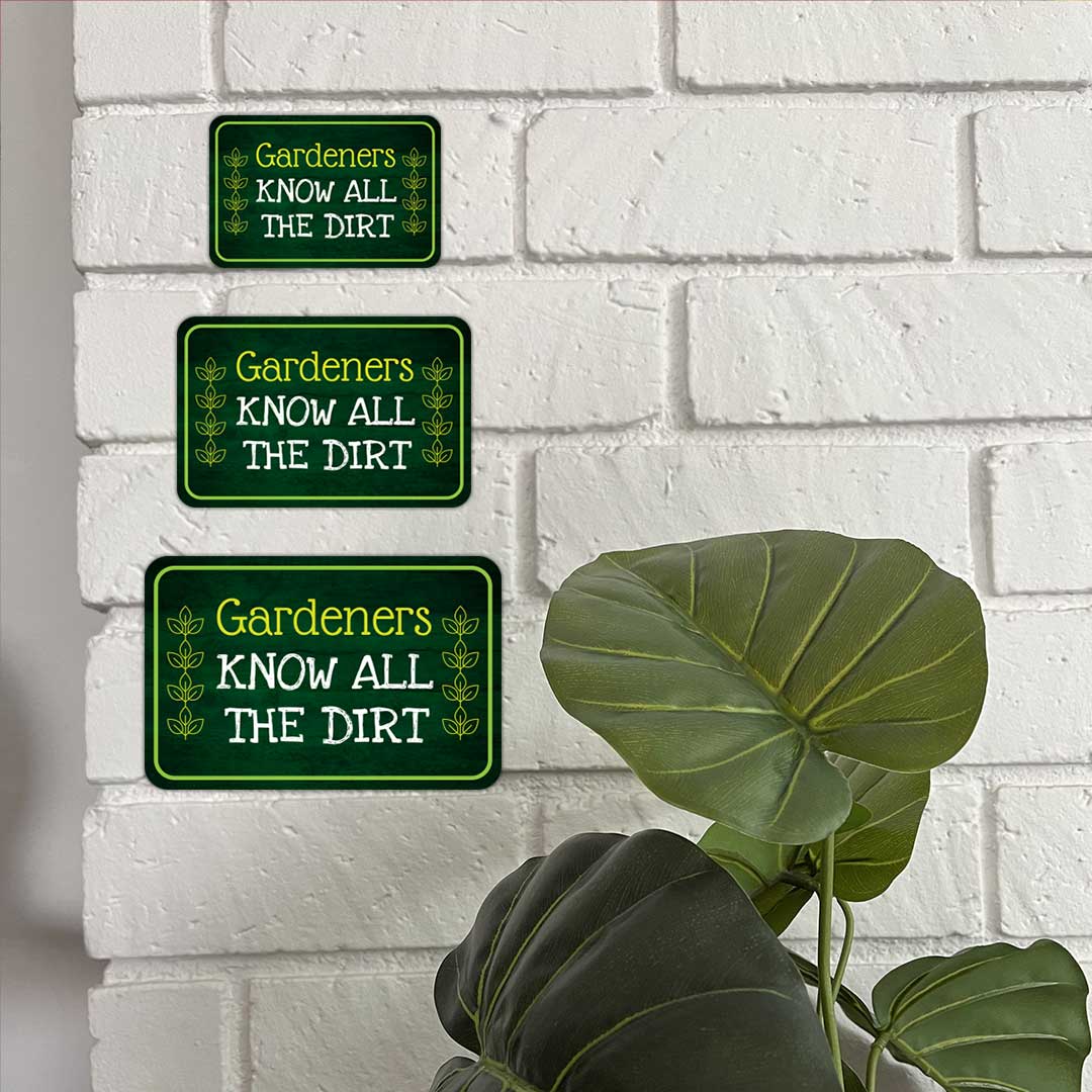 Classic Framed Plus Gardeners Know All The Dirt Door or Wall Sign | Home & Garden Decor