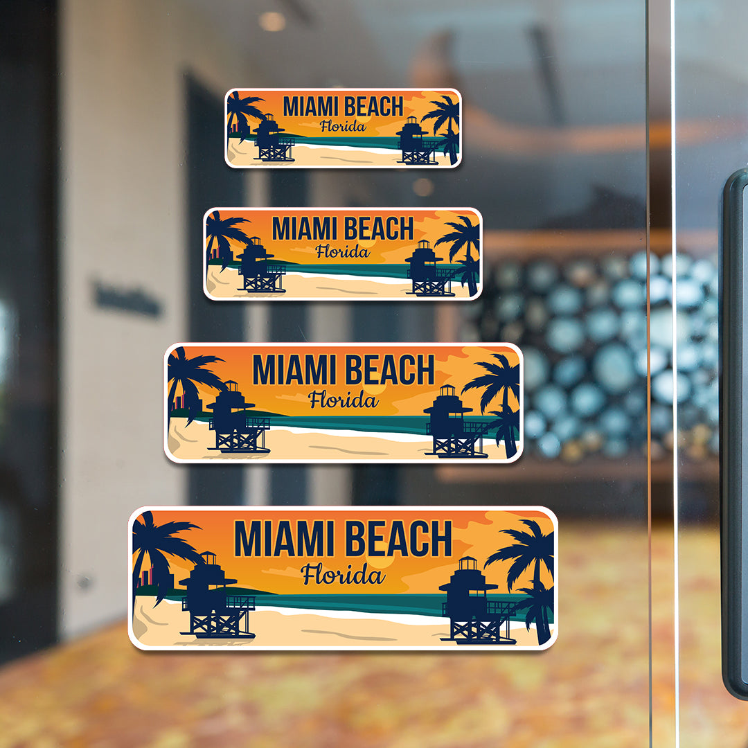 Standard Plus Miami Beach, Florida Wall or Door Sign | Famous US Beaches Souvenir