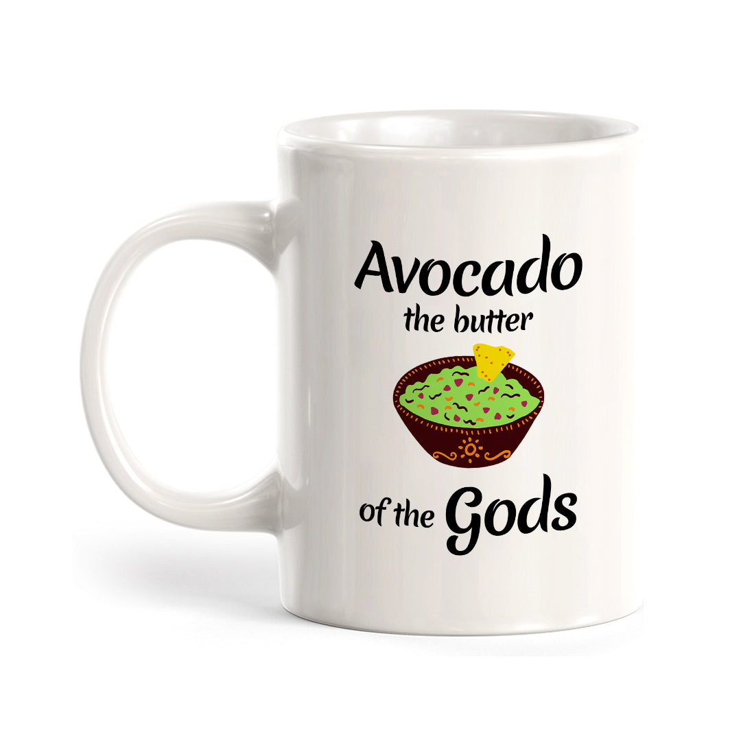 Designs ByLITA Avocado: the butter of the gods 11oz Plastic or Ceramic Coffee Mug Elegance | Great Novelty Gift | High Quality Sublimation | Mexican Pride