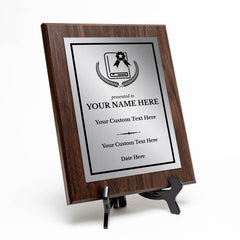 Student Achievement Customizable Wooden Award Plaque | Easel Mount Option | Achievement and Recognition Personalizable Plaques