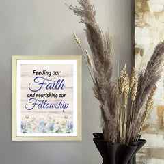 Designs ByLITA Feeding Our Faith And Nourishing Our Fellowship, Framed Wall Art Print | Religious Church & Home Decor