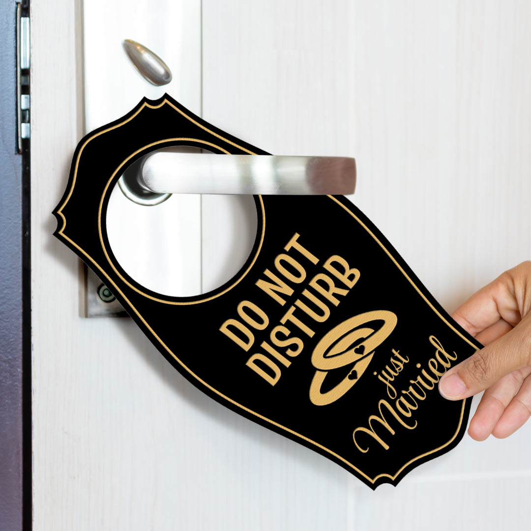 Do Not Disturb Just Married Door Hanger | House or Business Door Sign