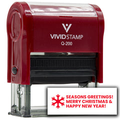 All Quality Seasons Greetings! Merry Christmas and Happy New Year! Self-Inking Rubber Stamp | Christmas Gift Stamp | Festive Season