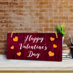 Happy Valentine's Day 10x5 Hanging Plus Wall or Door Sign | Family Home Decor