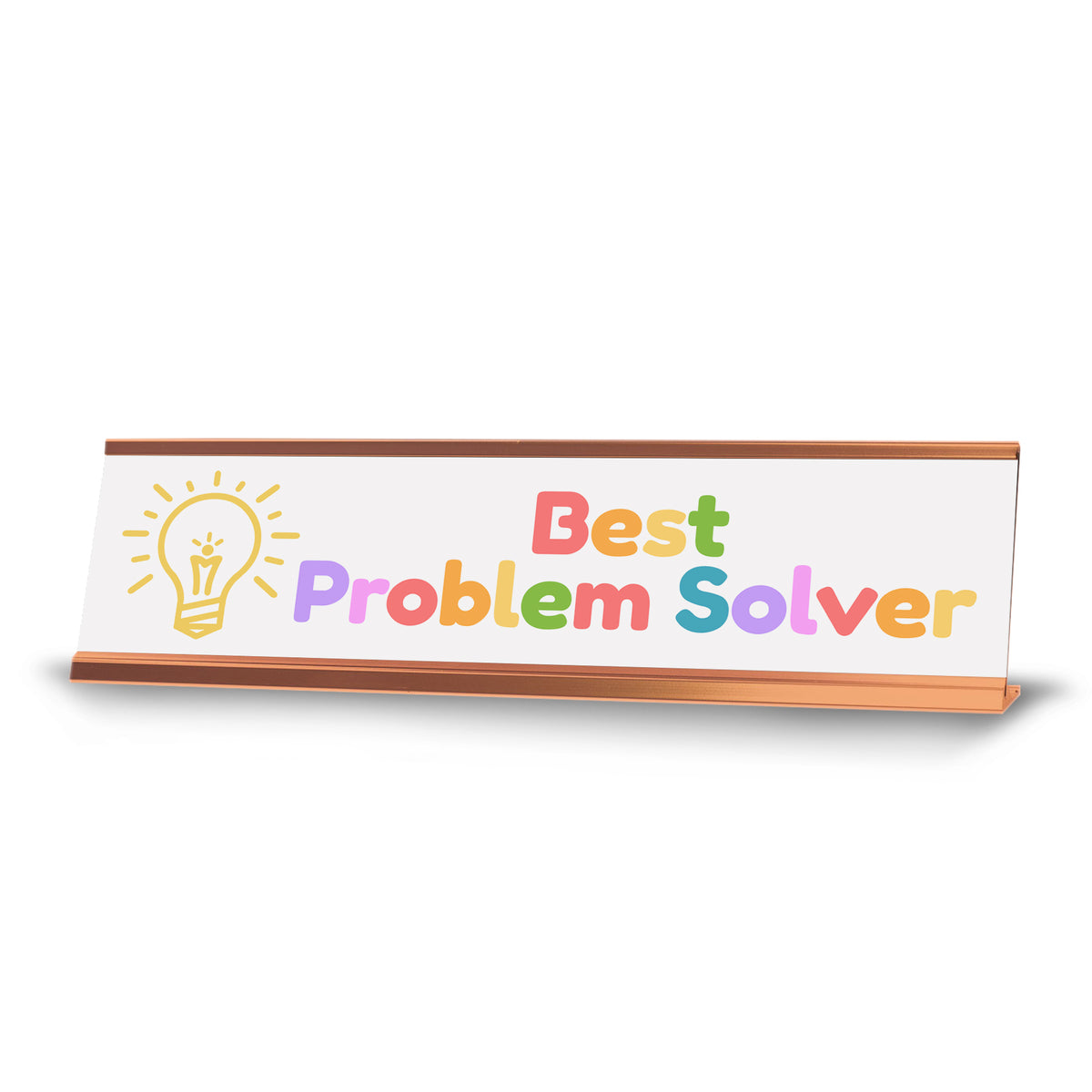 Signs ByLITA Best Problem Solver Award, Gold Frame, Desk Sign (2x8")