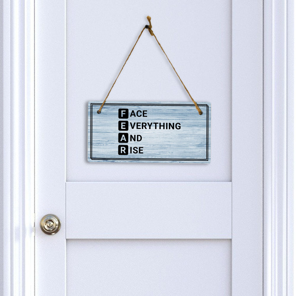 FEAR 5x10 Hanging Plus Wall or Door Sign | Home Décor