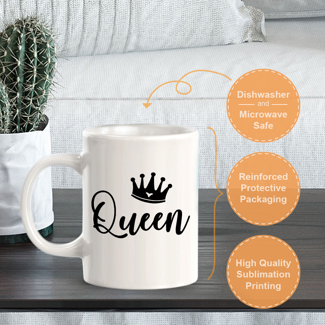 Queen 11oz Plastic or Ceramic Mug | Coffee Mugs Ideas for Couples