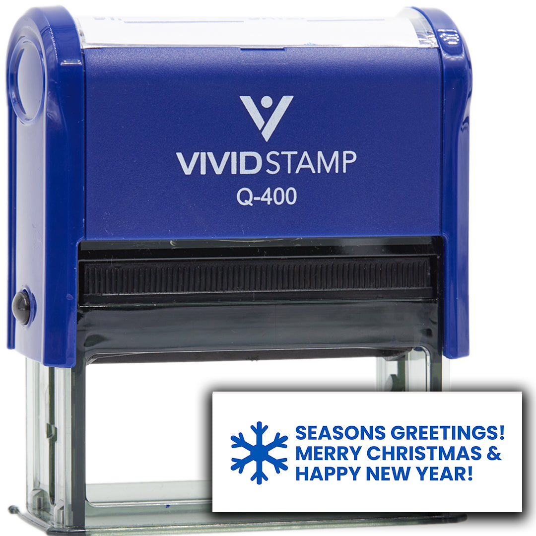 All Quality Seasons Greetings! Merry Christmas and Happy New Year! Self-Inking Rubber Stamp | Christmas Gift Stamp | Festive Season