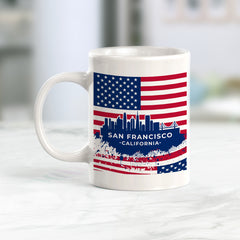 San Francisco, California 11oz Plastic or Ceramic Coffee Mug | Office & Home | American Pride