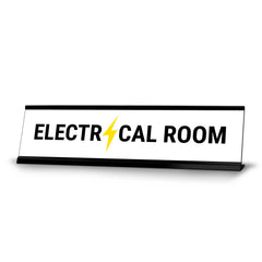 Electrical Room Lightning Desk Sign (2 x 8")