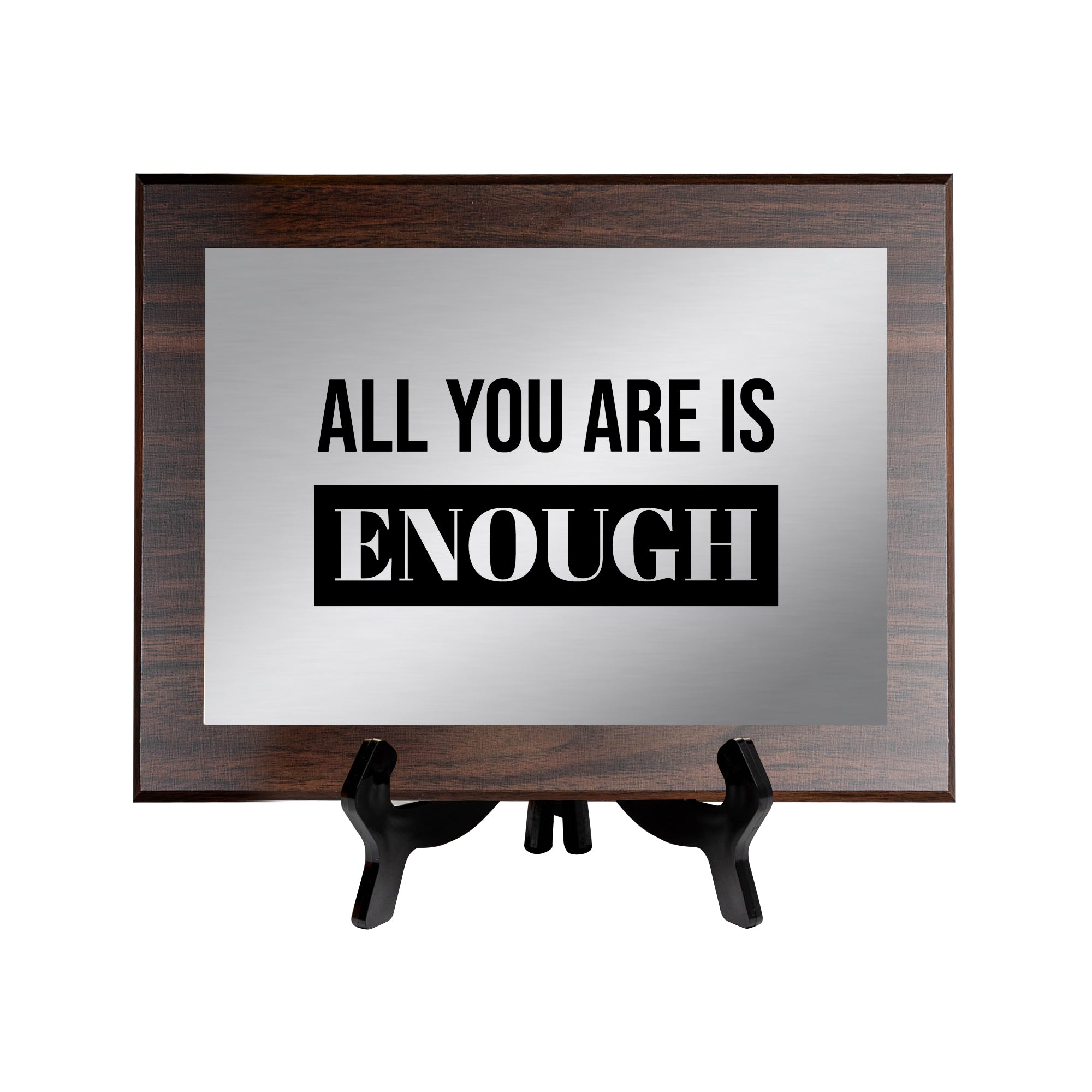 All You Are is Enough Decorative Wall Plaque | Easel Mount Option | Inspirational Affirmation Wall Art