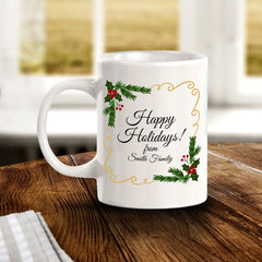 Customizable Christmas Mug 11oz Ceramic Coffee Mug | Holiday Indoor Decoration