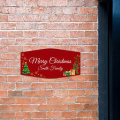 Fancy Customizable Christmas Door or Wall Sign | Holiday Indoor Decoration