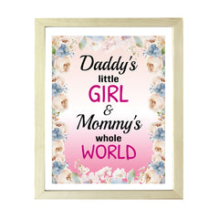 Designs ByLITA Daddy's Little Girl & Mommy's Whole World, Wall Print Art | Family Home Decor