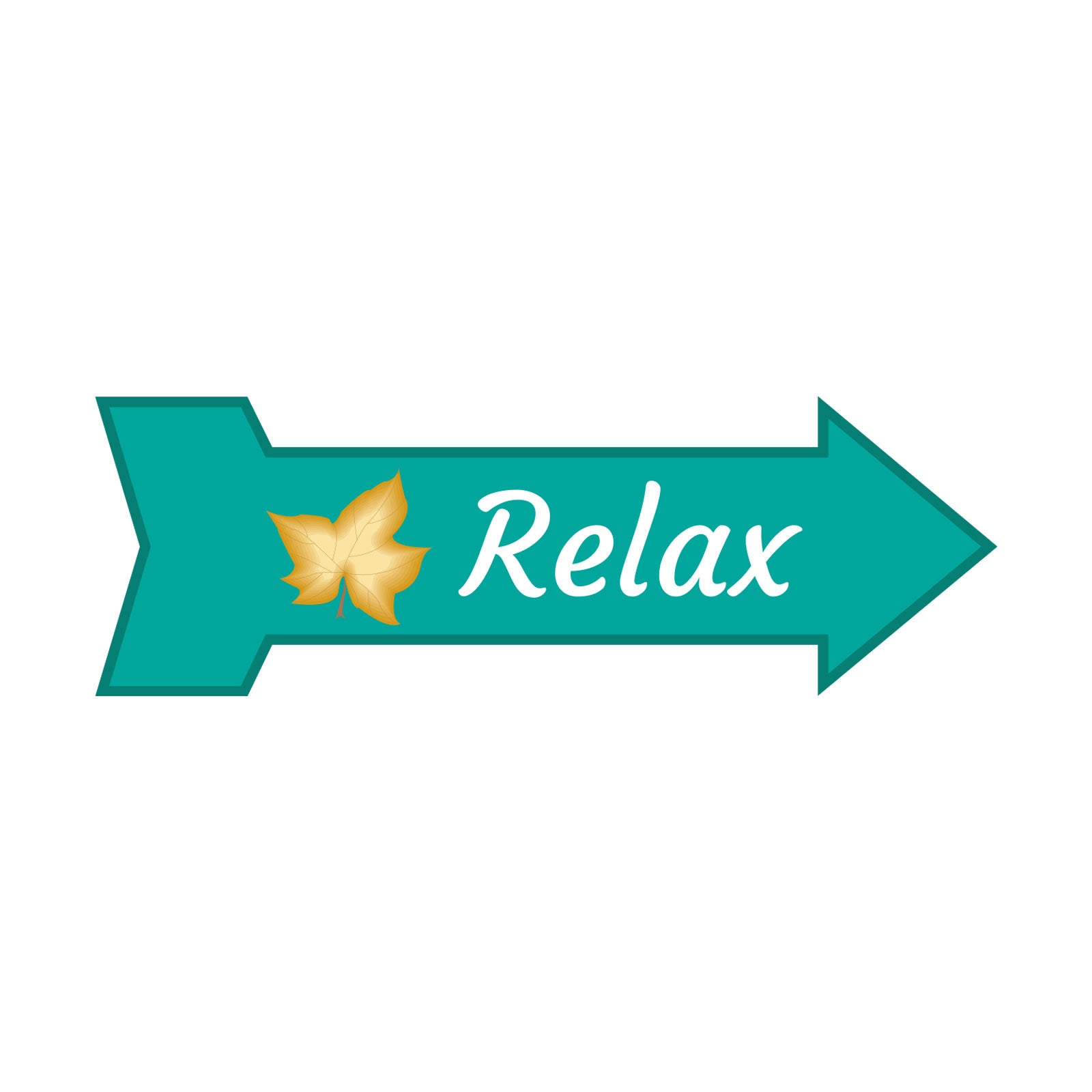 Arrow Shape Relax 12x4" Wall or Door Sign | Home Decor | Spa Signage