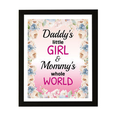 Designs ByLITA Daddy's Little Girl & Mommy's Whole World, Wall Print Art | Family Home Decor