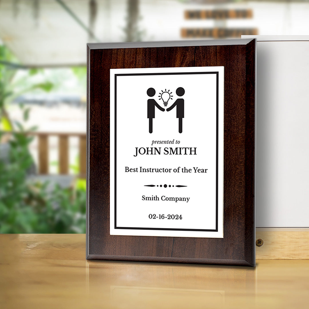 Instructor or Mentor Recognition Customizable Award Plaque |Easel Mount Option | Achievement and Service Personalizable Plaques