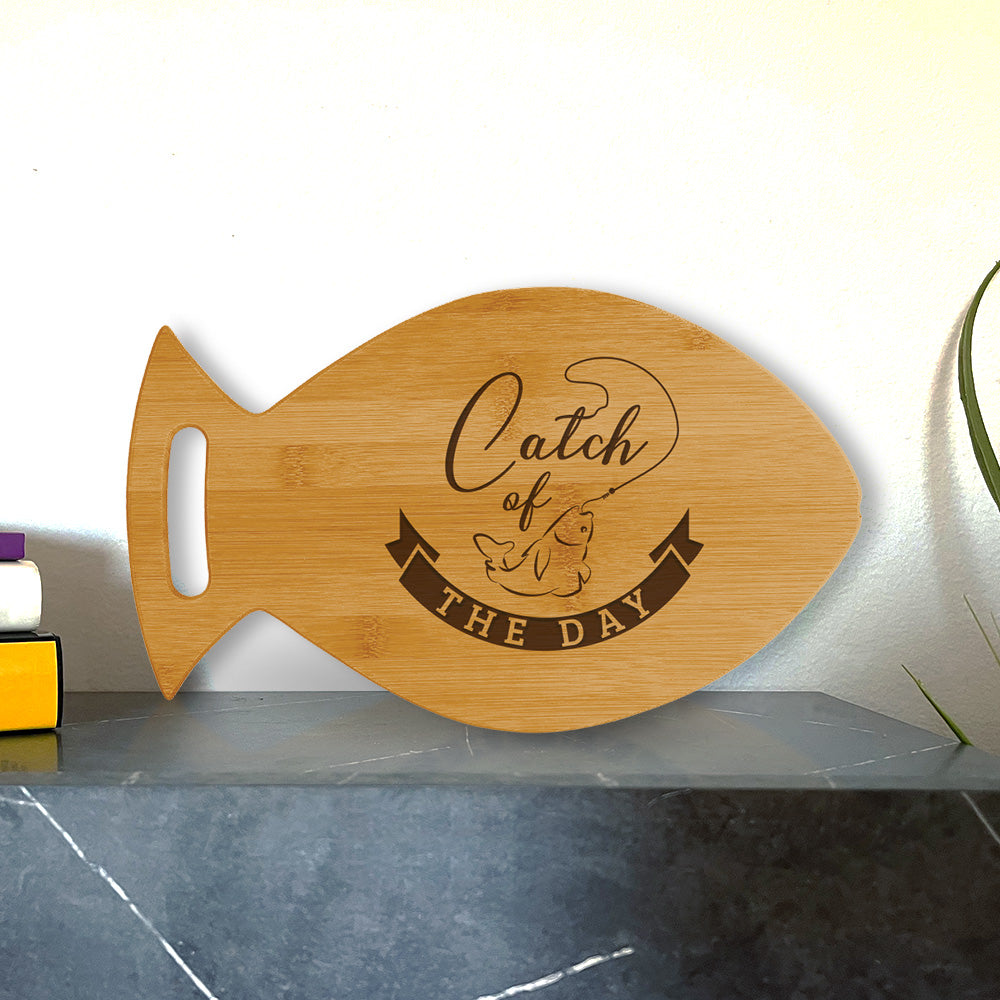 Designs ByLITA Catch of the Day 14 x 8.5" Fish Shape Cutting Board | Kitchen Chopping Board