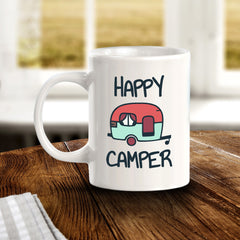 Happy Camper 11oz Plastic or Ceramic Coffee Mug | RV Camper Lifestyle