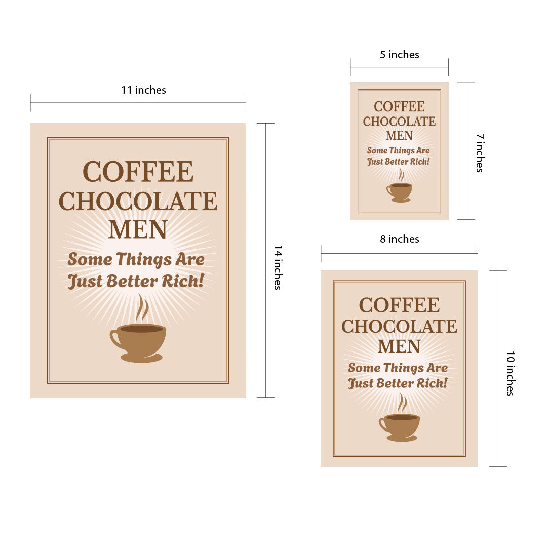 Designs ByLITA Coffee Chocolate Men Some Things Are Just Better Rich!, Framed Wall Art Print | Funny Home Decor