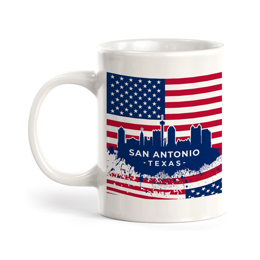 San Antonio, Texas 11oz Plastic or Ceramic Coffee Mug | Office & Home | American Pride