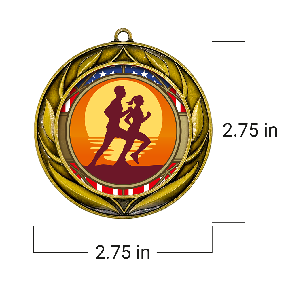 All Quality Wreath Design Running Medal | Competition | High Quality Metal Medal - 1st, 2nd, 3rd Place