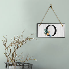 O Flower Decor 5x10 Hanging Wall or Door Sign | Alphabet Letter Room Decoration