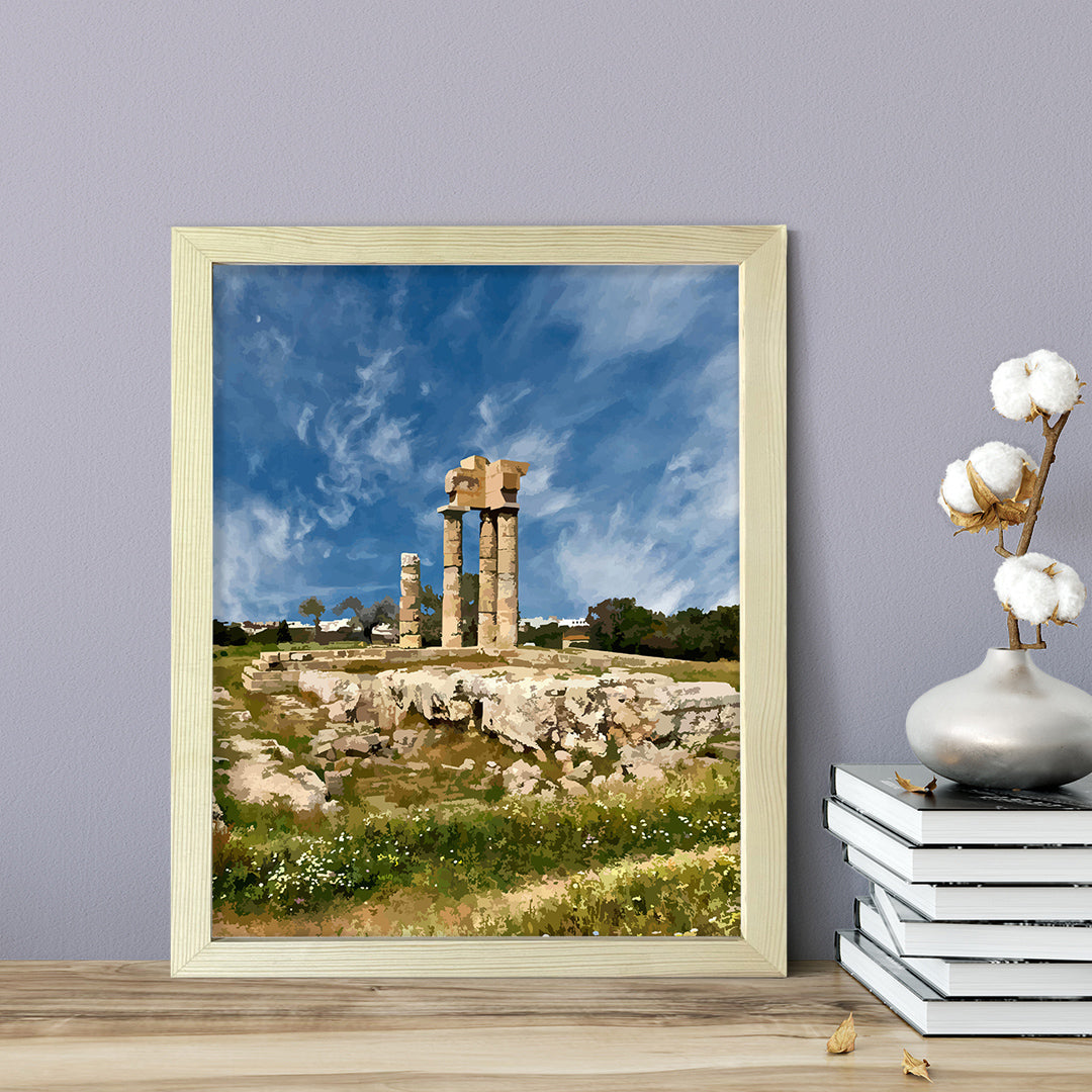 Designs ByLITA Ancient Ruins Summer Sky, Wall Print Art | Old Masterpieces | Stylish Modern Decoration For The Home and Office