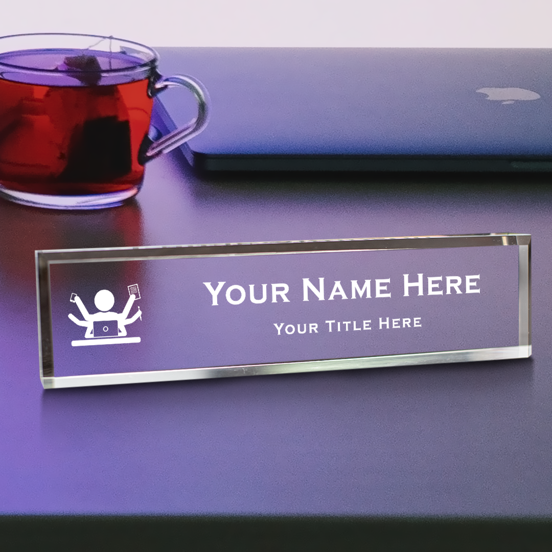 Chaos Coordinator Multi-Tasker Personalized Acrylic Desk Sign (2x10)