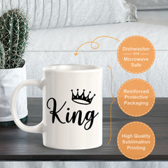 King 11oz Plastic or Ceramic Coffee Mug | Coffee Mugs Ideas for Couples