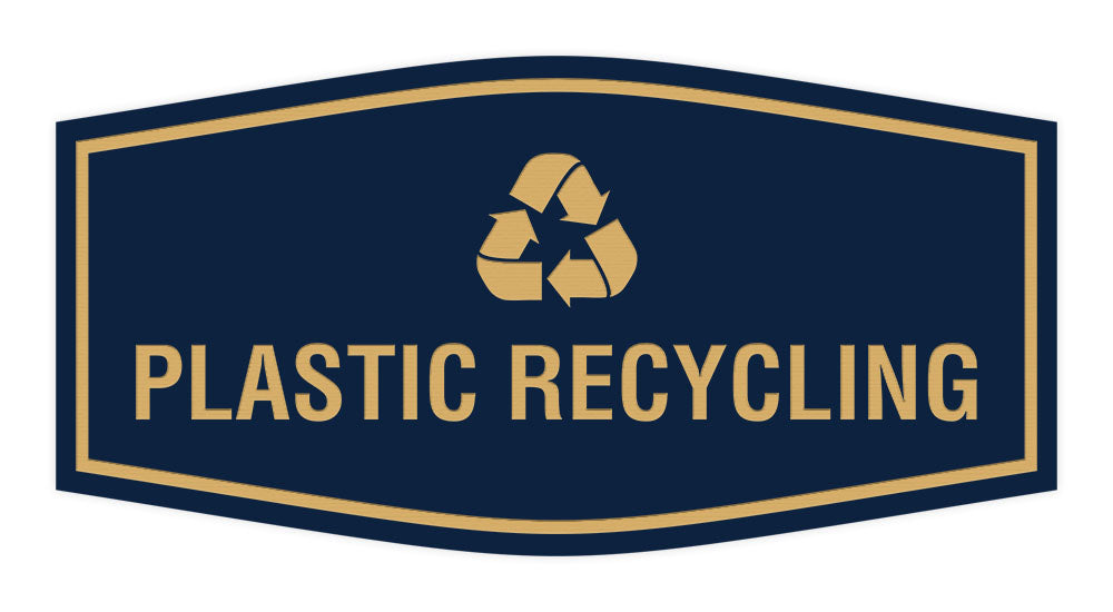 Fancy Plastic Recycling Wall or Door Sign