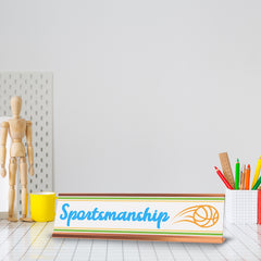 Signs ByLITA Sportsmanship Award, Gold Frame, Desk Sign (2x8")