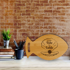 Designs ByLITA From Tide To Table 14 x 8.5" Fish Shape Cutting Board | Kitchen Chopping Board