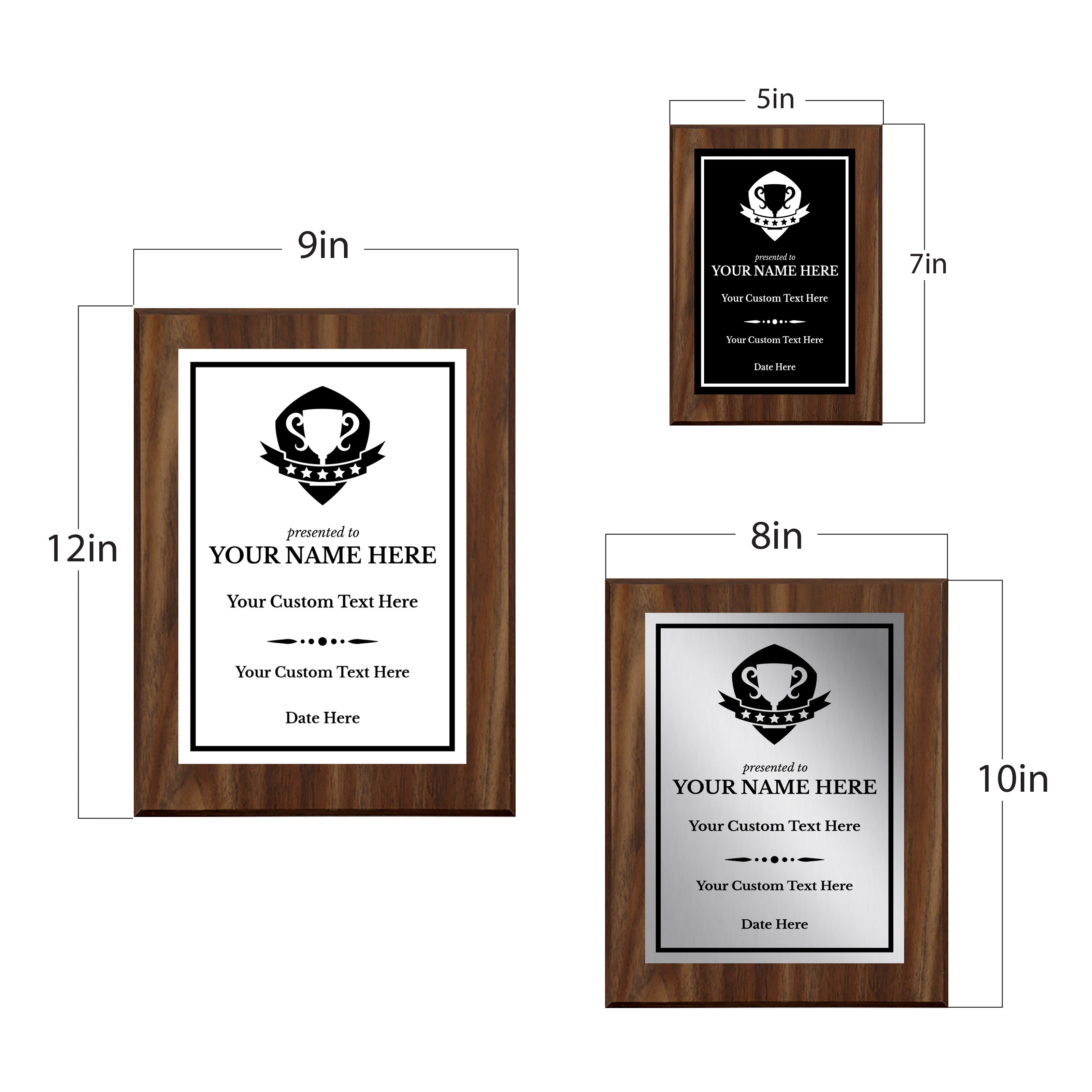 Performance and Recognition Customizable Award Plaque |Easel Mount Option | Achievement and Service Personalizable Prize Plaques