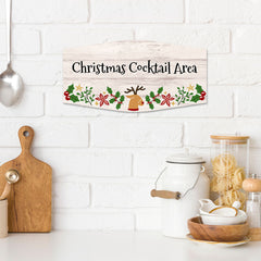 Fancy Customizable Christmas Door or Wall Sign | Holiday Indoor Decoration