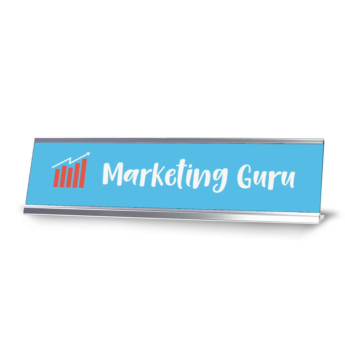 Marketing Guru, Silver Frame, Desk Sign (2x8¨)